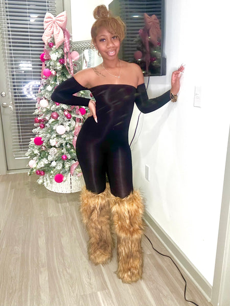 Lavish Starrr Faux Fur Knee-High Boots