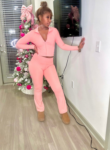 Flare me out Set (Pink)