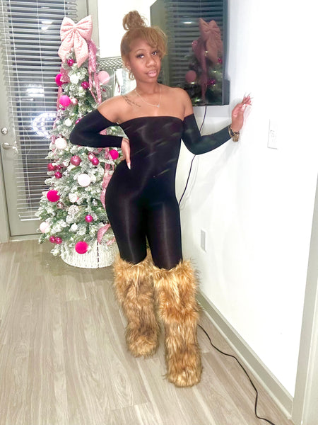 Lavish Starrr Faux Fur Knee-High Boots